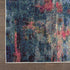 2' X 6' Blue And Yellow Abstract Power Loom Non Skid Area Rug